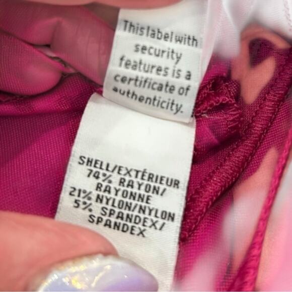 Diane von Furstenberg Women’s Sz 10 Hot Pink Sleeveless Fit & Flare Rayon Dress - Picture 12 of 15